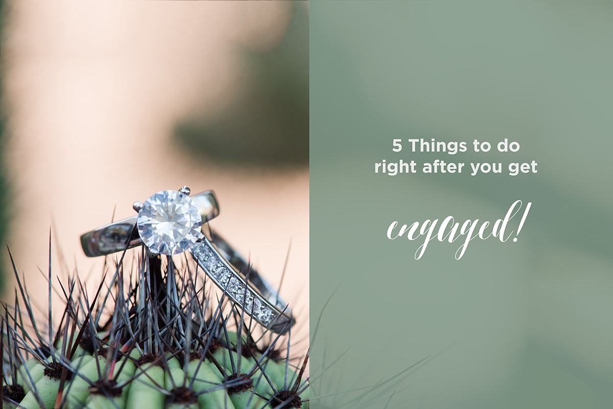 5 things to do right after you get engaged-Red Deer Photographers-Raelene Schulmeister Photography-solitaire engagement ring and diamond wedding band